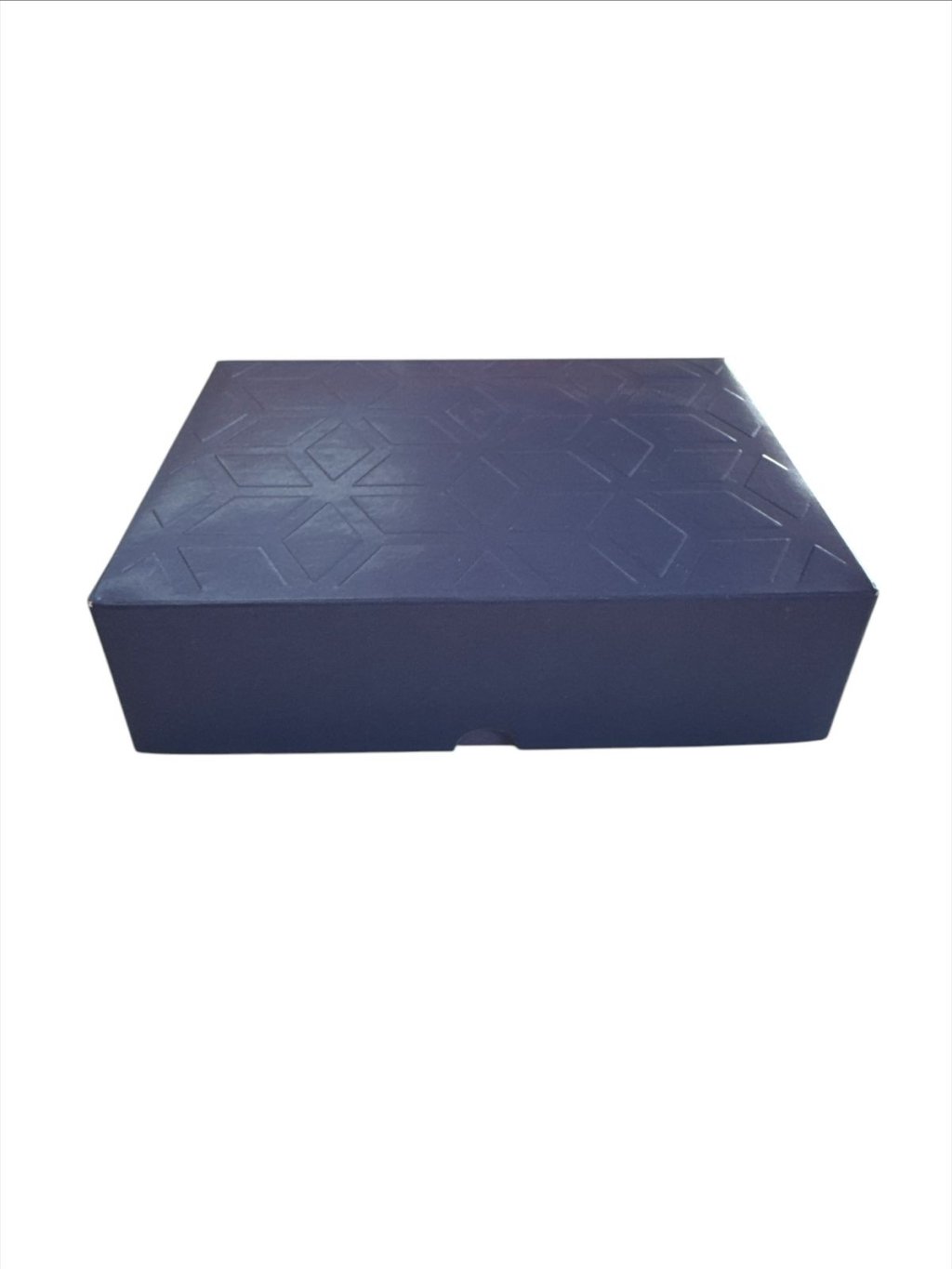 16219 - CAIXA RET TAMPA/FUNDO RELEVO AZUL DENIM P 17x13,5x4,5 - PC/CROMUS