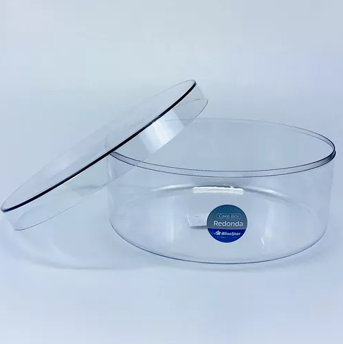 16679 - CAKE BOX REDONDA C/TP 1,5L - BLUE STAR