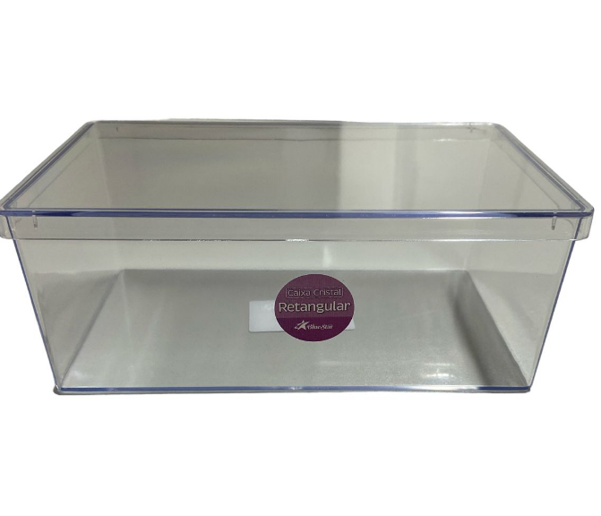 16678 - CAKE BOX RETANGULAR C/TP 500ml - BLUE STAR