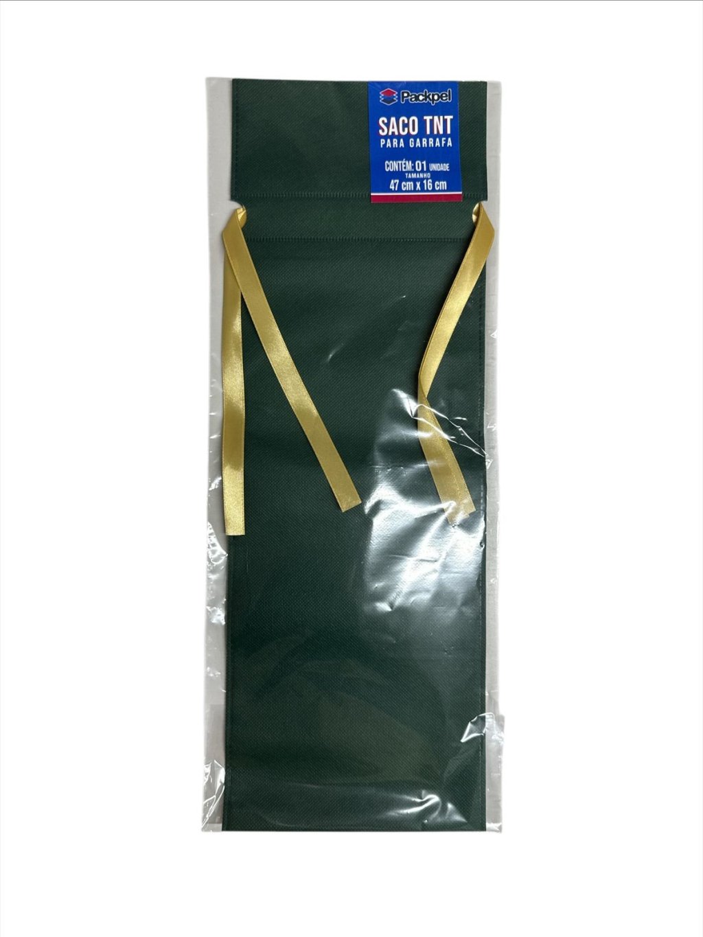 16521 - SACO DE TNT C/LACO P/BEBIDAS 47X16cm - PC/CROMUS 