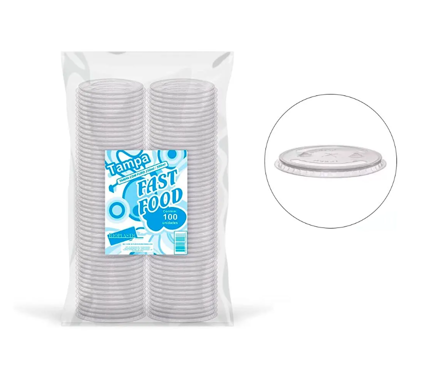 1147 - TAMPA 79mm 250/330ml C/ FURO C/100un - RIOPLASTIC