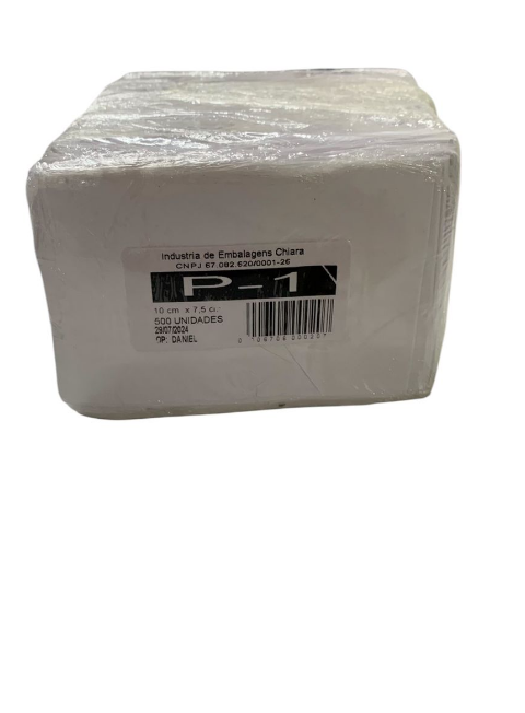 77 - SACO PAPEL P/ PIPOCA BRANCO P1 C/500un - CHIARA