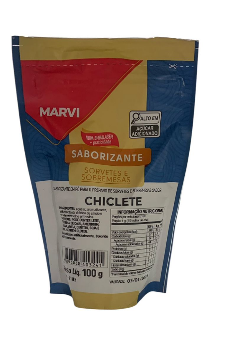 5838- BASE SORV CHICLETE 100g - MARVI