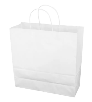 16729 - SACOLA PAPEL BRANCO 31x12x31 - LELU