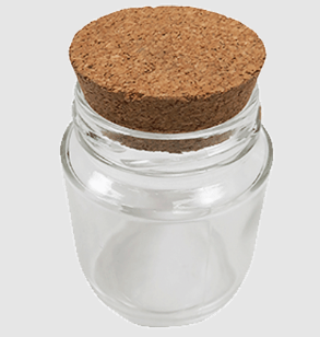 16475 - POTE P/ BOLO DE VIDRO C/TP ROLHA 200ml - MASSARI