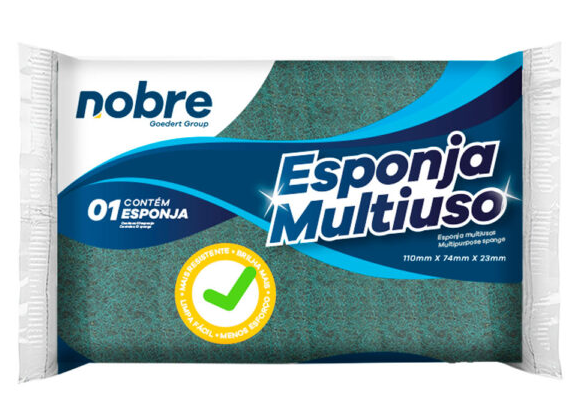 16754 - ESPONJA VERDE/AMARELA - NOBRE