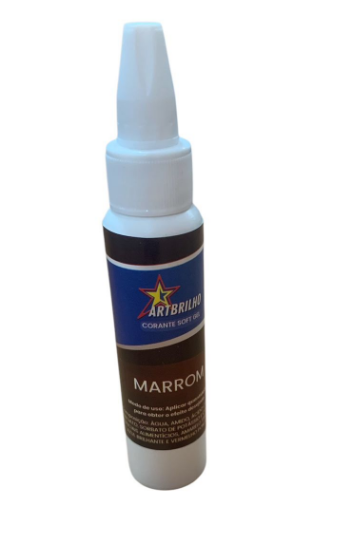 16737 - CORANTE SOFT GEL MARROM 25g - ARTBRILHO
