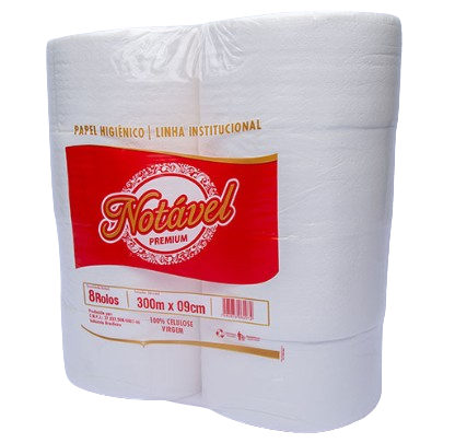 16302 - PAPEL HIGIENICO ROLAO PREMIUM 9X300m C/8uni - NOTAVEL 