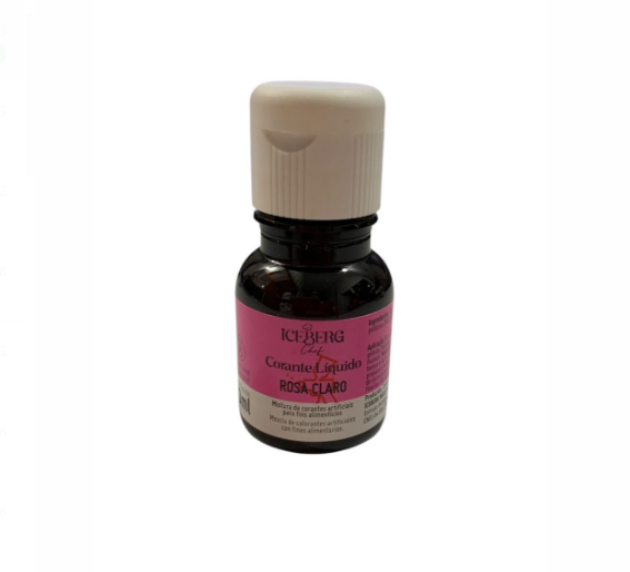 16780 - CORANTE LIQUIDO ROSA CLARO 10ml - ICEBERG