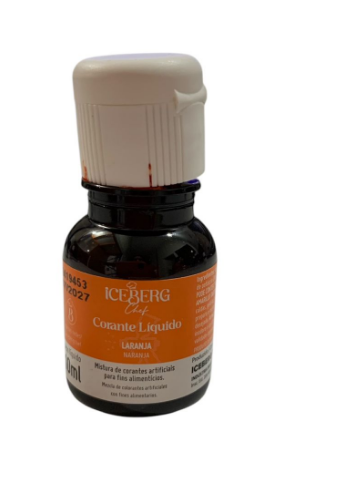 16782 - CORANTE LIQUIDO LARANJA 10ml - ICEBERG
