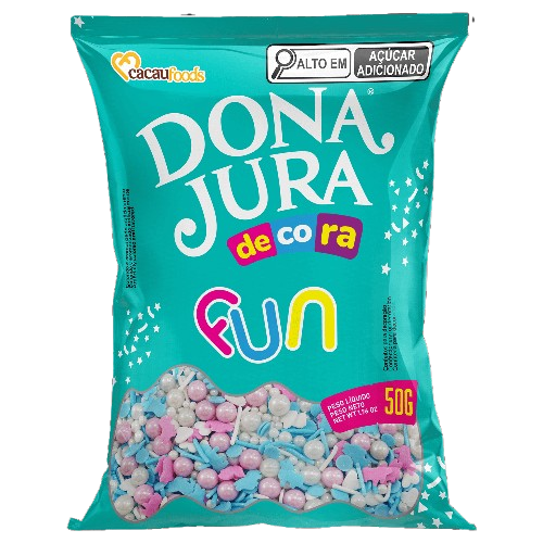 16571 - DECORA FUN CONFEITO SWEET BLUE 50g - CACAU FOODS