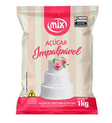 16410 - ACUCAR IMPALPAVEL EXTRA FINO 1kg  - MIX/ DUAS RODAS 