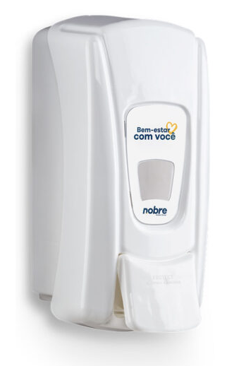 4335 -DISPENSER SAB LIQ/ALCOOL GEL BRANCO NEW CLASSIC 800ml - NOBRE