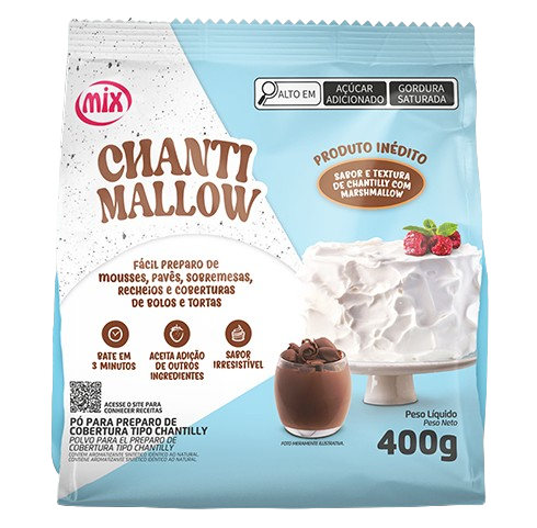 5560 - CHANTIMALLOW PO/PREPARO DE COBERTURA CHANTILLY 400g - MIX/DUAS RODAS