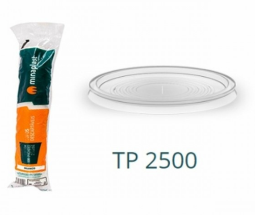 1359 - TAMPA TRANSP C/100un P/ POTES - 100/120ml E COPOS - 150/180/200/250ml - TP 2500 - MINAPLAST