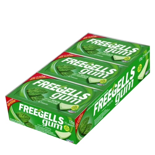 16190 - CHICLE FREEGELLS GUM HORTELA 15un - RICLAN