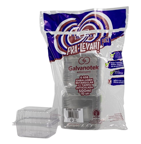 16007 - EMB. G658SF DOCE QUADR. TAMPA ART. 500ml C/10un - GALVANOTEK