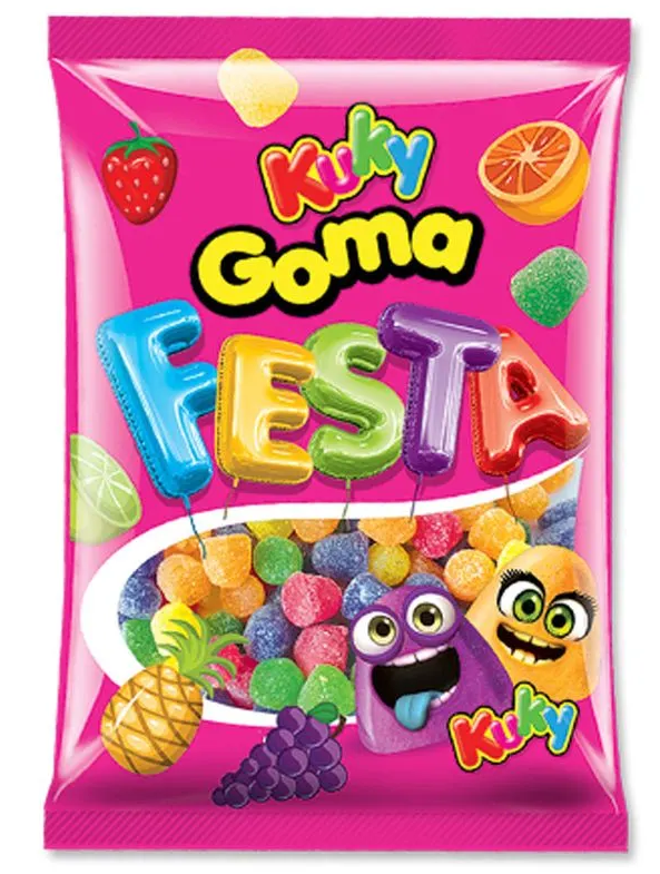 1067 - GOMA FESTA SORTIDO 500g - KUKY