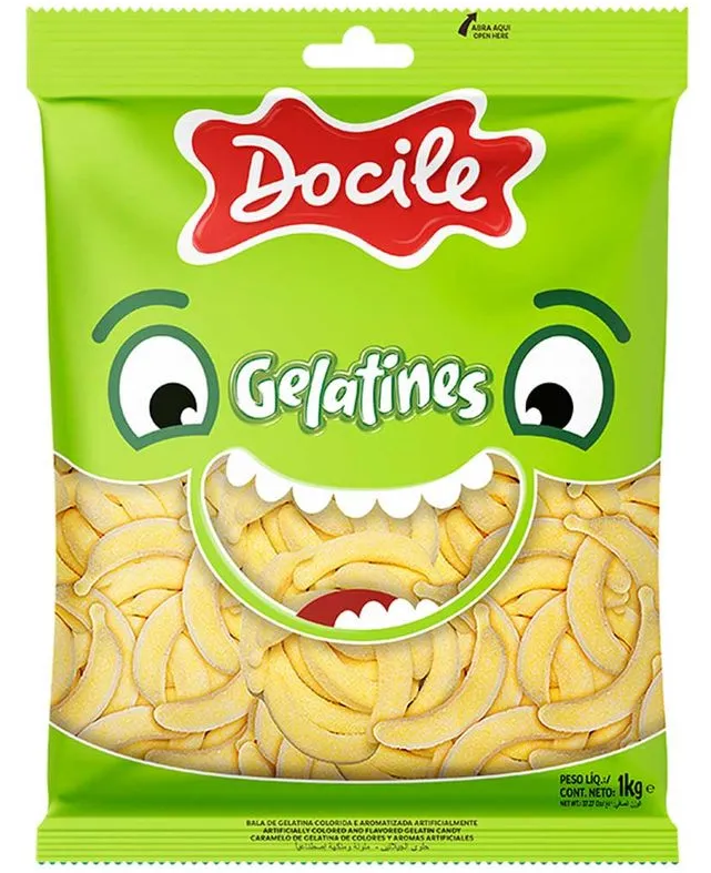 4717 - GOMA GELATINES BANANA 1kg - DOCILE