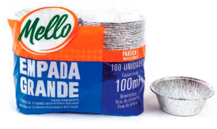 4325 - FORMA ALUM. EMPADA GRANDE 100ml C/ 100un - MELLO