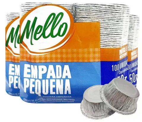 4323 - FORMA ALUM. EMPADA PEQUENA 50ml C/ 100un - MELLO