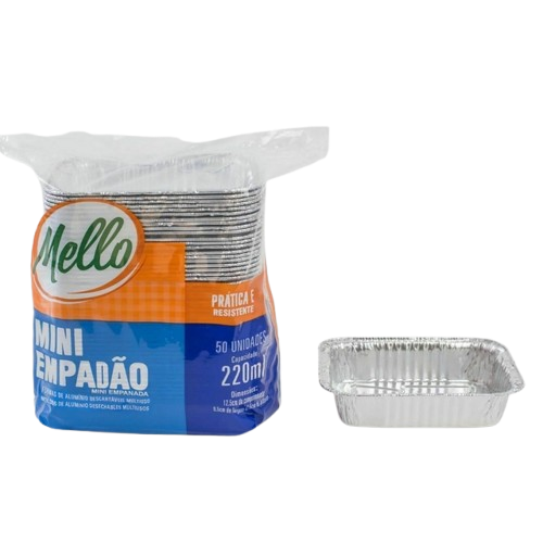 4327 - FORMA ALUM. MINI EMPADÃO 220ml C/ 50un - MELLO