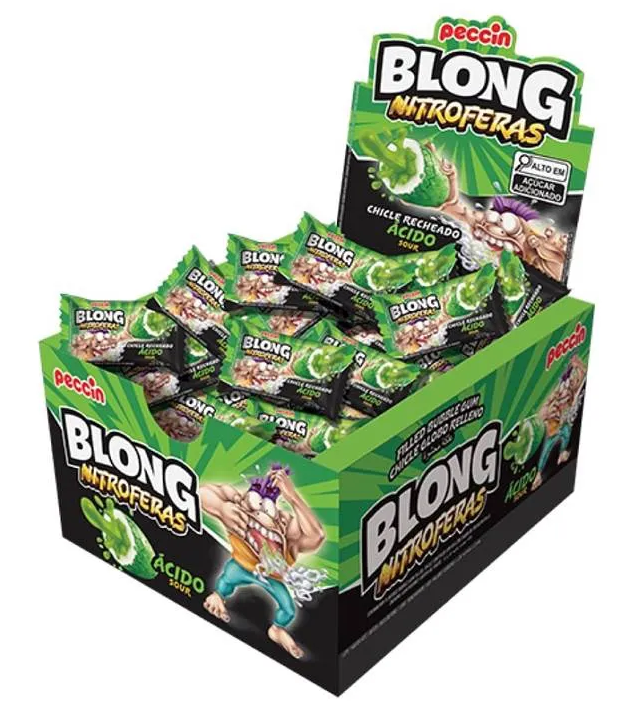 16884 -CHICLE BLONG NITROFERAS ACIDO 200g - PECCIN