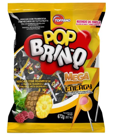16888 - PIRULITO POP BRINQ MEGA ENERGY ABACAXI C/FRAMB 672g - TOFFANO
