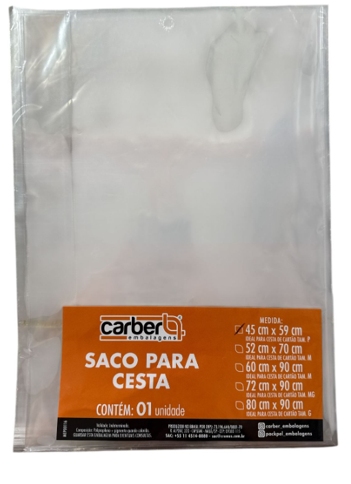 16910 - SACO CESTA AUTOSSERV INCOLOR 45x59 C/1un - PC/ CROMUS