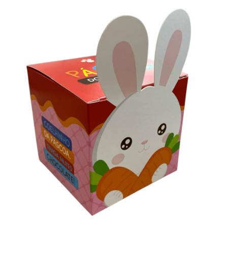 16977 - CAIXA COELHO ALEGRIA VERMELHO P 8x8x8 - PC/ CROMUS