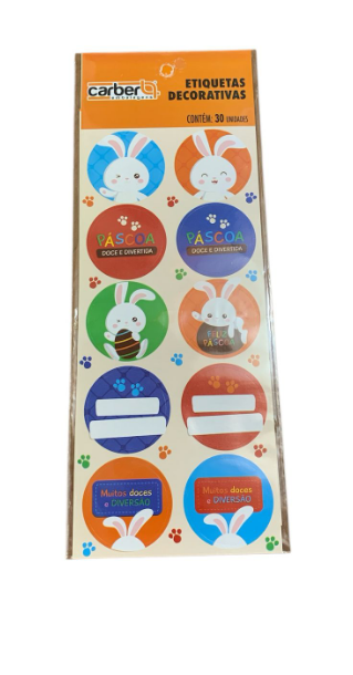 16970 - ADESIVO REDONDO ALEGRIA C/30un - PC/ CROMUS