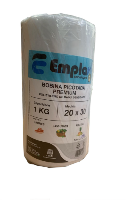 16985 - BOBINA PICOTADA PREMIUM PEBD 20x30 kg  - EMPLAV 