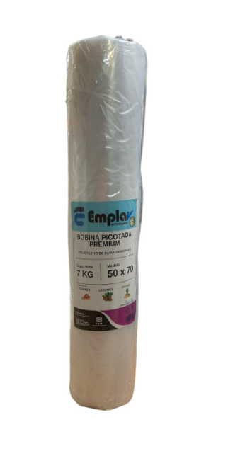 16991 - BOBINA PICOTADA PREMIUM PEBD 50x70 - EMPLAV