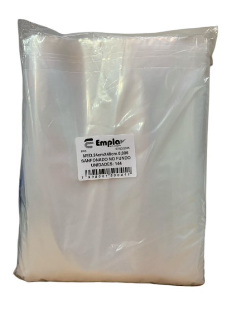 5832 - SACO 24X48X0,006 PEBD TRANSP S/SANF - EMPLAV