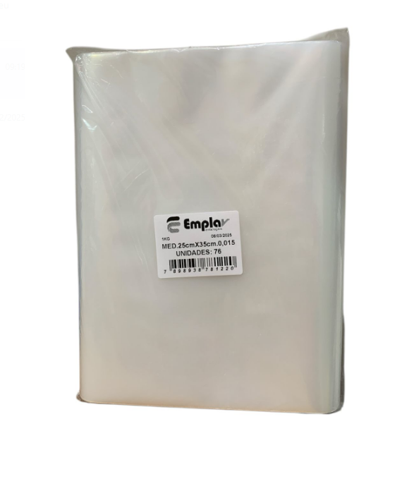 5823 - SACO 25X35X0,015 PEBD TRANSPARENTE - EMPLAV