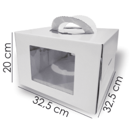 1765 - CAKEBOX BRANCO 32,5x32,5x20cm - ULTRAFEST