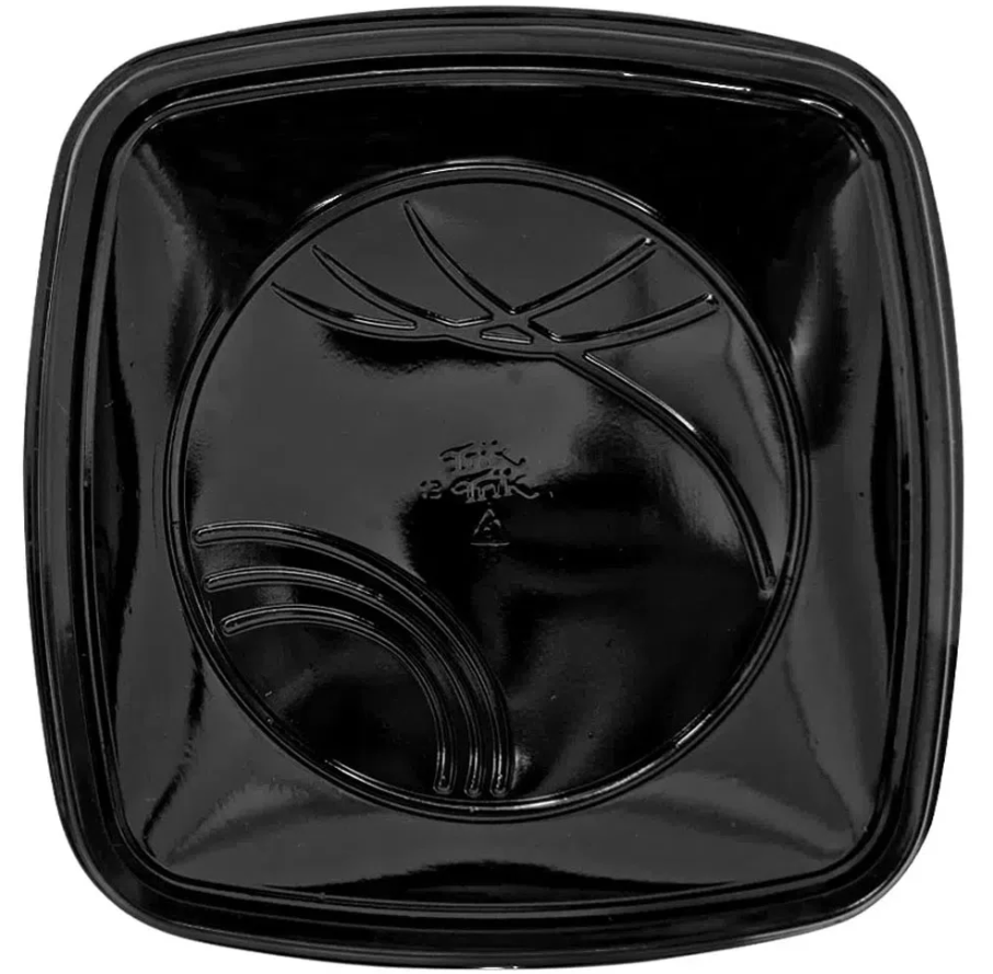 17064 -PRATO 21cm QUADRADO BIO PRETO C/10un - TRIK TRIK