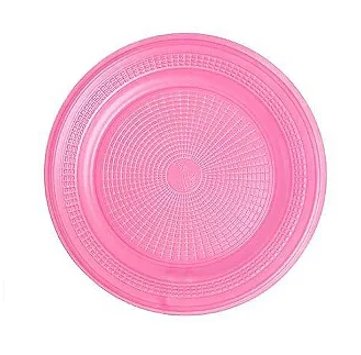 17062 - PRATO RASO 18cm BIO ROSA C/10un - TRIK TRIK