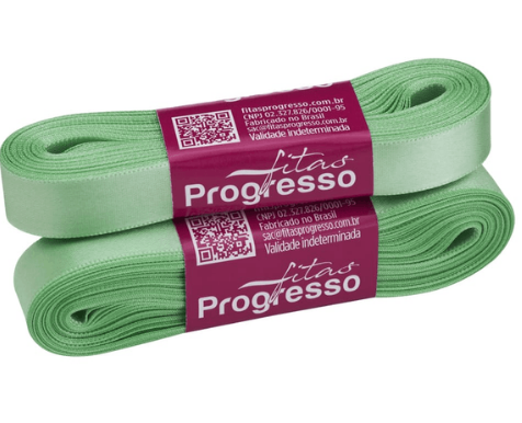 17098 - FITA CETIM 15mm COR 232 VERDE MENTA 10m - FITAS PROGRESSO