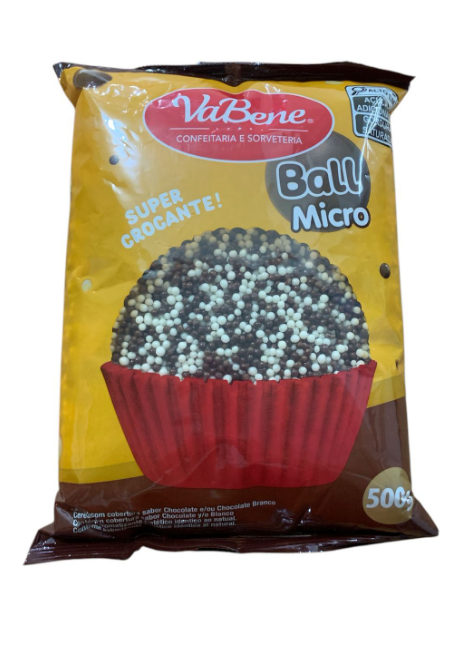 5105 - CEREAL MICRO C/ COBERTURA CHOCOLATE AO LEITE E BRANCO 500g - VABENE