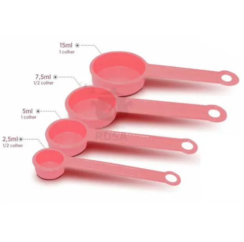 17153 - COLHER MEDIDA ROSA C/4un - SOLRAC