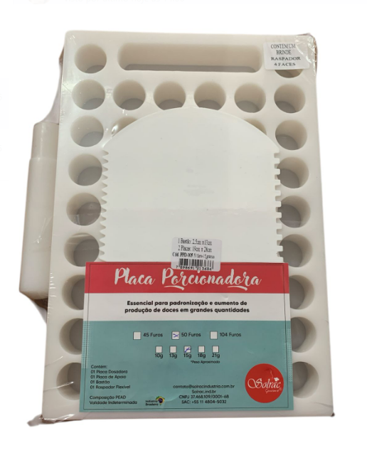 17156 - PLACA PORCIONADORA 15g C/50 FUROS - SOLRAC