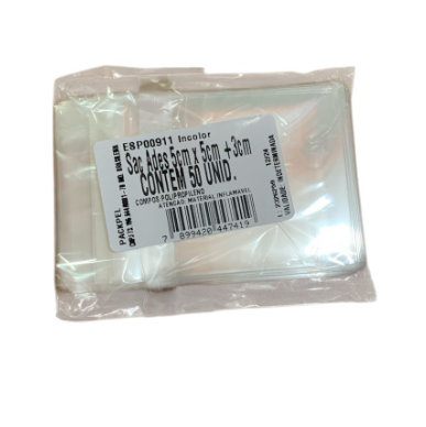 16254 - SACO ADESIVO 5X5+3 ABA C/50UN - PC/CROMUS 