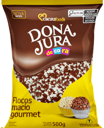 17171 - FLOCOS MACIO BRANCO/ PRETO D. JURA 500g - CACAUFOODS
