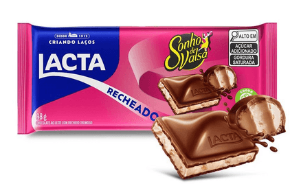 5262 - BARRA RECHEADA SONHO DE VALSA 98g - LACTA