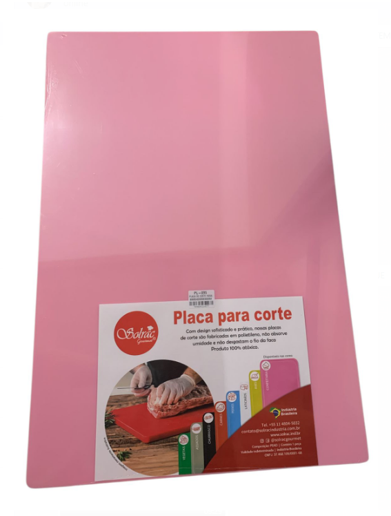 17160 - PLACA EM POLIETILENO ROSA 8x400x600mm - SOLRAC