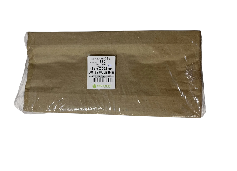 3172 - SACO PAPEL KRAFT MIX 3kg C/500 ECO - EMBALEBEM