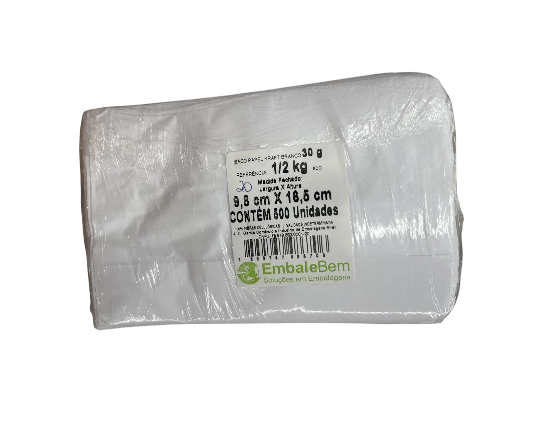 3776 - SACO PAPEL BRANCO 1/2 kg C/ 500un - EMBALEBEM