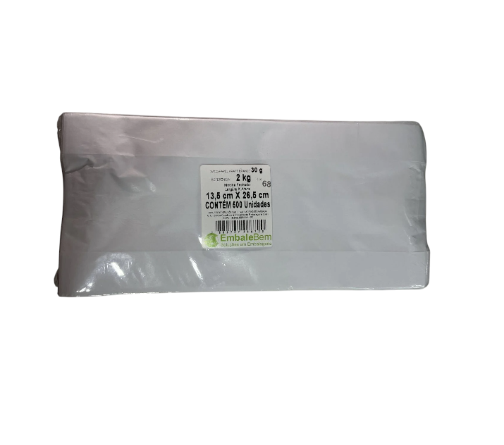 3179 - SACO PAPEL BRANCO 2kg C/ 500un - EMBALEBEM