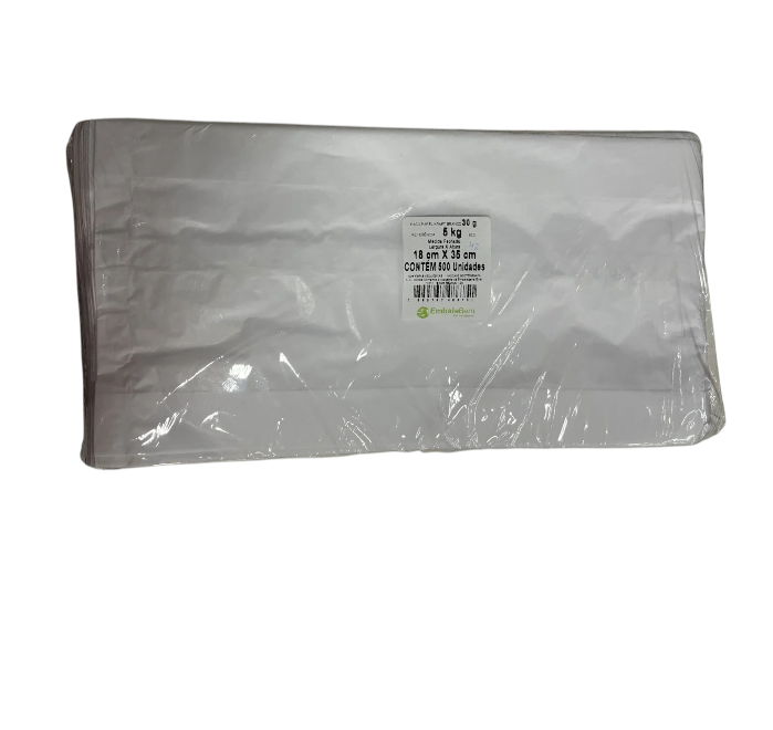 3181 - SACO PAPEL BRANCO 5kg C/ 500un - EMBALEBEM